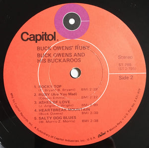 Buck Owens And The Buckaroos* : Buck Owens' Ruby (LP, Album, RP, Jac)