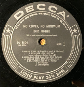 Enid Mosier : No Cover, No Minimum (LP, Album, Mono)