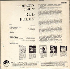 Red Foley : Company's Comin' (LP, Album)