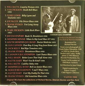 Various : Memphis Masters (Early American Blues Classics 1927-34) (CD, Comp, Mono, RM)