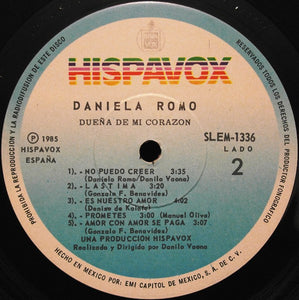 Daniela Romo : Dueña De Mi Corazón (LP, Album)