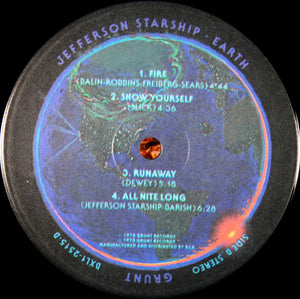 Jefferson Starship : Earth (LP, Album, Ind)