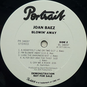 Joan Baez : Blowin' Away (LP, Album, Promo)