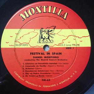 Daniel Montorio, The Madrid Concert Orchestra* : Festival In Spain (LP, Album, Mono)