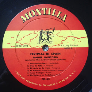 Daniel Montorio, The Madrid Concert Orchestra* : Festival In Spain (LP, Album, Mono)