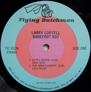 Larry Coryell : Barefoot Boy (LP, Album, PR )