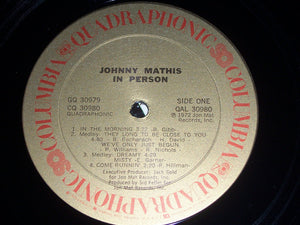 Johnny Mathis : In Person - Recorded Live At Las Vegas (2xLP, Album, Quad, Gat)
