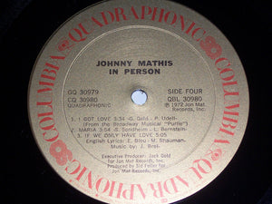 Johnny Mathis : In Person - Recorded Live At Las Vegas (2xLP, Album, Quad, Gat)
