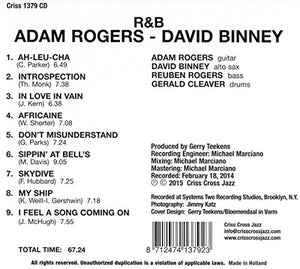 Adam Rogers (2), David Binney : R&B (CD, Album)