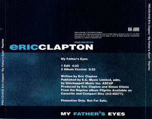 Eric Clapton : My Father's Eyes (CD, Single, Promo)