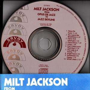 Milt Jackson : From Opus De Jazz To Jazz Skyline (CD, Comp)