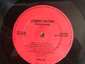 Johnny Mathis : Evergreens (LP, Comp)