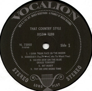 Justin Tubb : That Country Style (LP, Album)