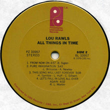 Load image into Gallery viewer, Lou Rawls : All Things In Time (LP, Album, Pit)
