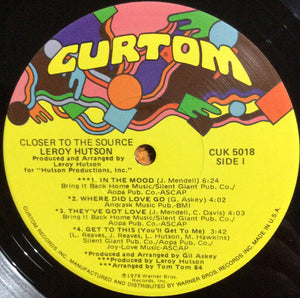 Leroy Hutson : Closer To The Source (LP, Album, LW )