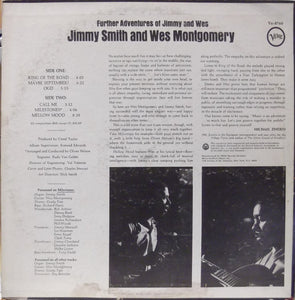 Jimmy Smith & Wes Montgomery : Further Adventures Of Jimmy And Wes (LP, Album)