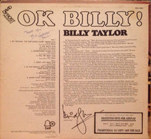 Laden Sie das Bild in den Galerie-Viewer, Billy Taylor : David Frost Presents OK Billy (LP, Promo)
