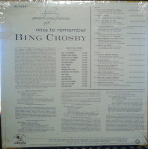 Bing Crosby : Easy To Remember (LP, Comp, Mono, RE)