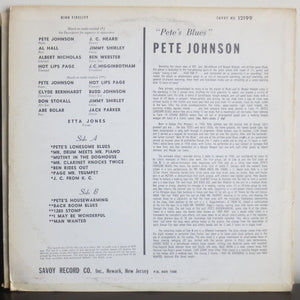 Pete Johnson : Pete's Blues (LP, Album, Mono)