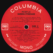 Load image into Gallery viewer, Barbra Streisand : People (LP, Album, Mono, RP, Pit)
