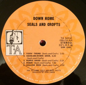 Seals & Crofts : Down Home (LP, Album, Bes)