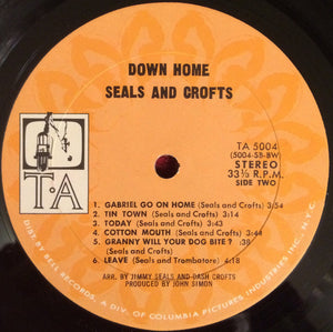 Seals & Crofts : Down Home (LP, Album, Bes)