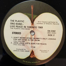 Laden Sie das Bild in den Galerie-Viewer, The Plastic Ono Band : Live Peace In Toronto 1969 (LP, Album, L.A)
