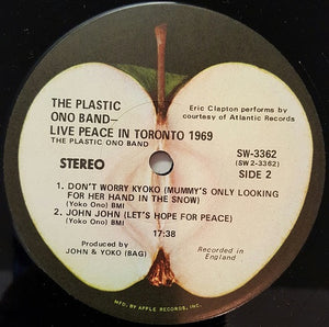 The Plastic Ono Band : Live Peace In Toronto 1969 (LP, Album, L.A)