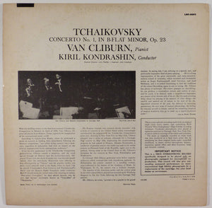 Tchaikovsky* - Van Cliburn, Kiril Kondrashin : Concerto No. 1 (LP, Album, RE)