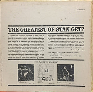 Stan Getz : The Greatest Of Stan Getz (LP, Comp)