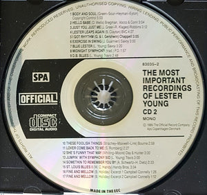 Lester Young : Prized Pres! The Most Important Recordings Of Lester Young (2xCD, Comp, Mono)