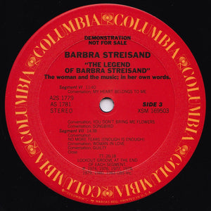Barbra Streisand : The Legend Of Barbra Streisand (2xLP, Promo, Rad)