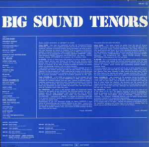 Julian Dash, Al Sears, Eddie Chamblee, Ben Webster : Big Sound Tenors (LP, Comp)