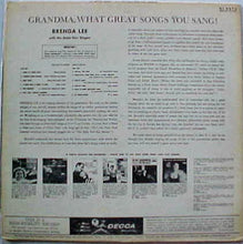 Load image into Gallery viewer, Brenda Lee : Grandma What Great Songs You Sang! (LP, Album, Mono)
