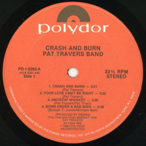 Pat Travers Band : Crash And Burn (LP, Album)