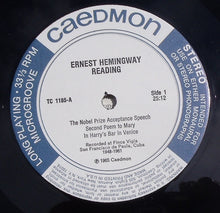 Load image into Gallery viewer, Ernest Hemingway : Reading (LP, Gat)
