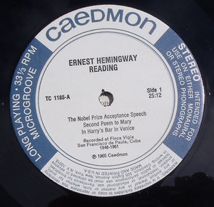 Ernest Hemingway : Reading (LP, Gat)