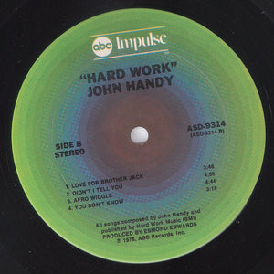 John Handy : Hard Work (LP, Album, Ter)
