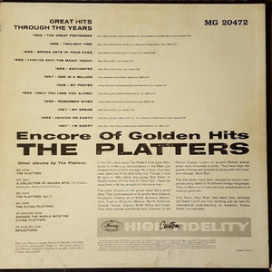 The Platters : Encore Of Golden Hits (LP, Comp, Mono)