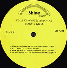Laden Sie das Bild in den Galerie-Viewer, Malvie Lee Giles : Your Favorites And Mine (LP, Album)
