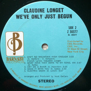 Claudine Longet : We've Only Just Begun (LP, Album, Gat)