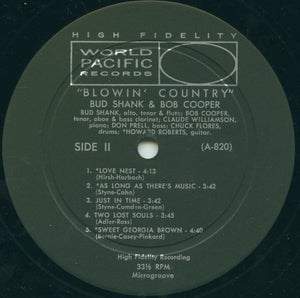Bud Shank & Bob Cooper : Blowin' Country (LP, Album, Mono)