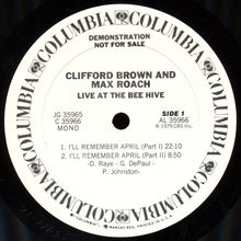 Load image into Gallery viewer, Clifford Brown - Max Roach* : Live At The Bee Hive (2xLP, Mono, Promo)
