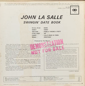 John La Salle : Swingin' Date Book (LP, Album, Mono, Promo)