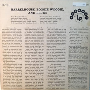 Various : Barrelhouse, Boogie Woogie And Blues (LP, Comp, Mono)