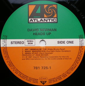 David Newman* : Heads Up (LP, Album)