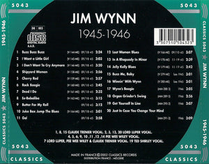 Jim Wynn : The Chronological Jim Wynn 1945-1946 (CD, Comp)