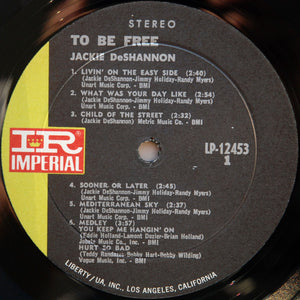 Jackie DeShannon : To Be Free (LP, Album, Res)