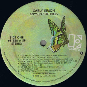 Carly Simon : Boys In The Trees (LP, Album, SP-)