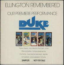 Laden Sie das Bild in den Galerie-Viewer, Duke Ellington : Ellington Remembered - Our Premiere Performance (12&quot;, Comp, Promo)
